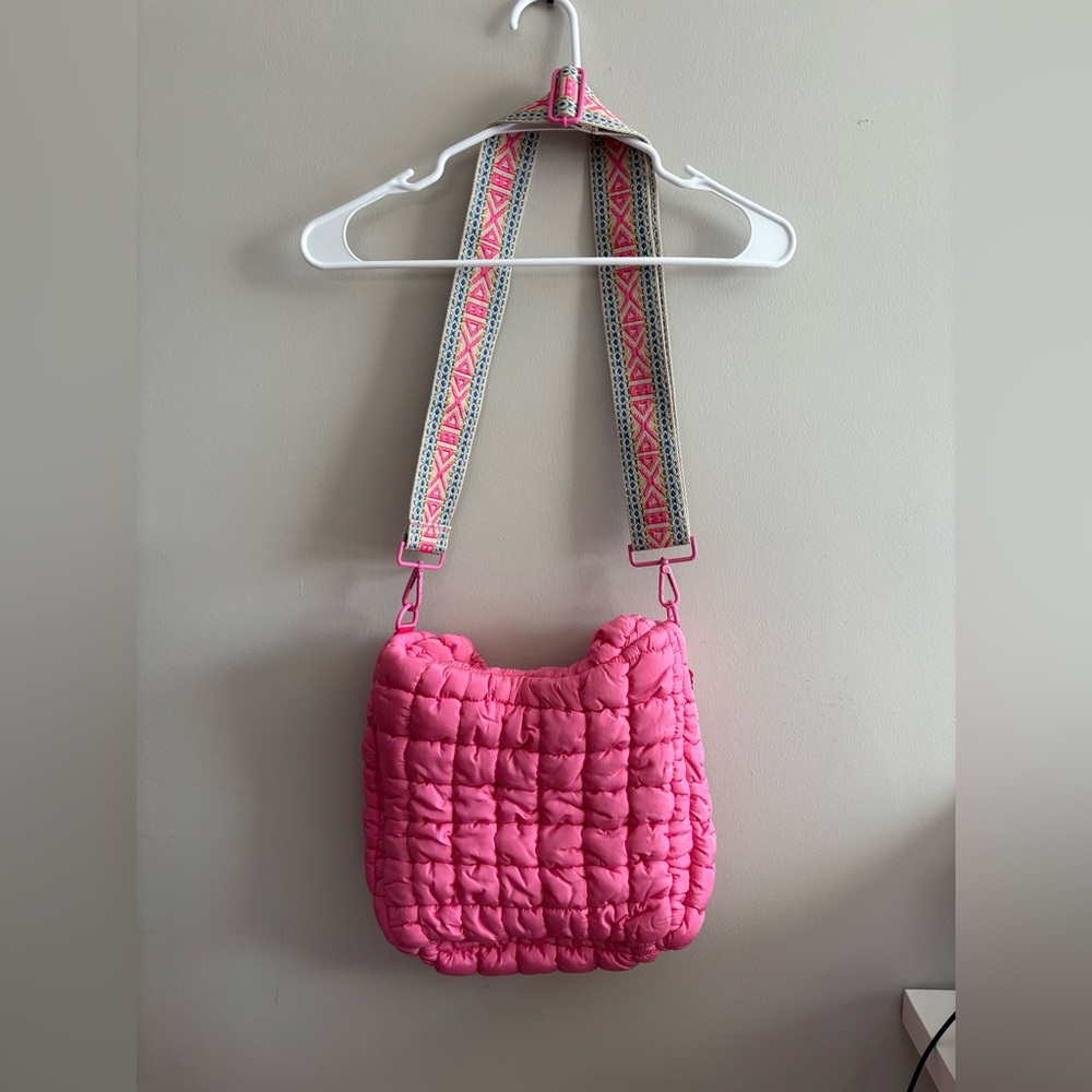 NWT Simply Southern Pink Quilted Shoulder Bag‎